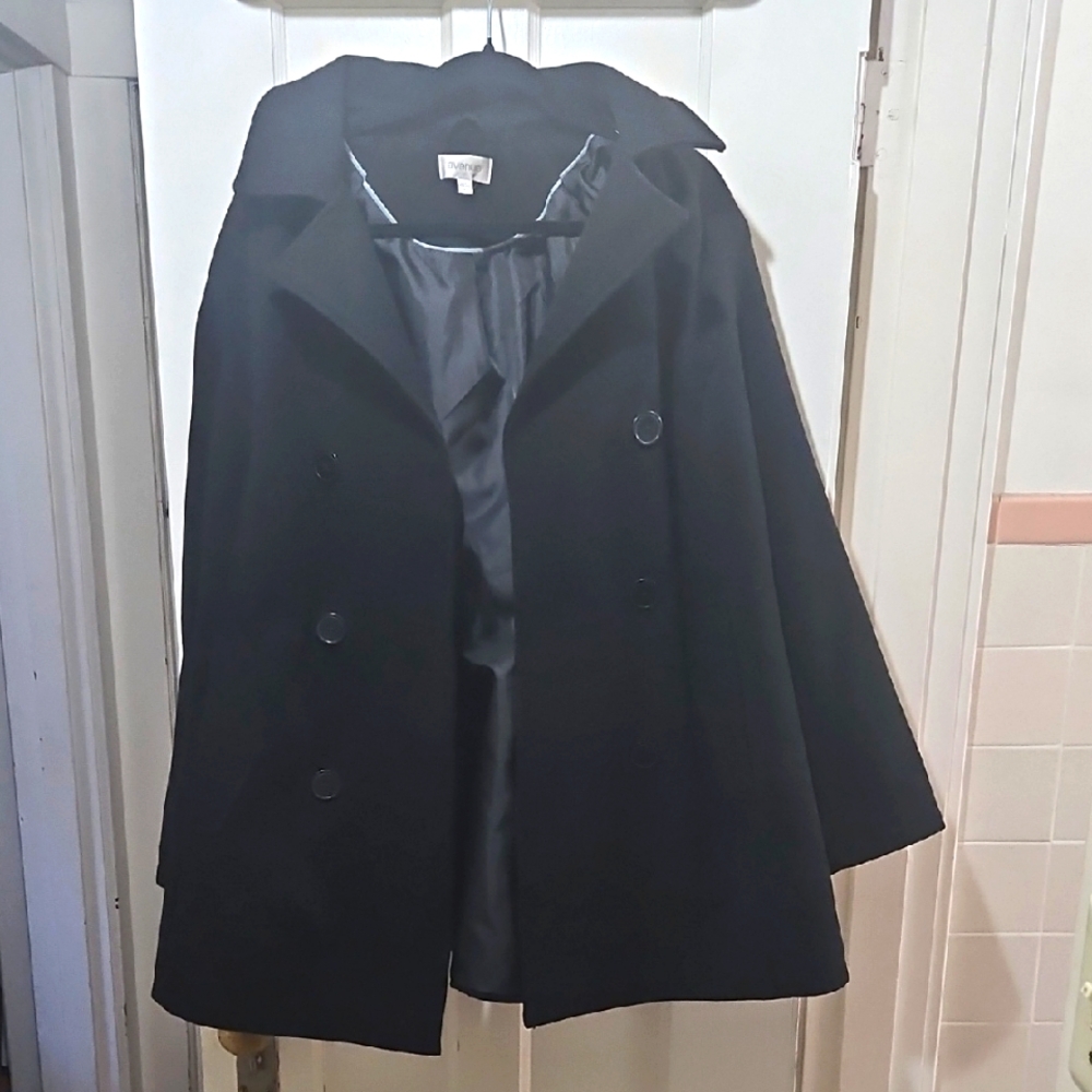Avenue Black Double-Breasted Coat 18/20